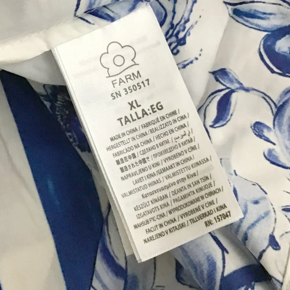 Farm Rio Off-White Garden Tiles Mini Dress - Picture 16 of 16